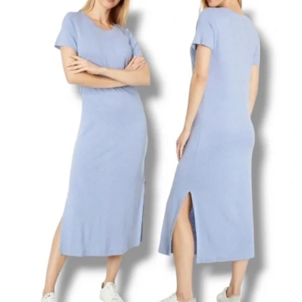 OUTERKNOWN Hemp Neptune Tee Dress size small blue